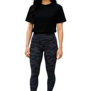 Raw Gear Women’s Black‎ and Gray Camo High-Waisted Leggings Size XS